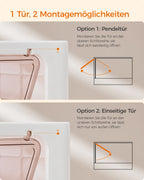 Litter box-with lid and scoop-spacious-white-pastel pink