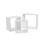 Wall shelves - Floating - Cube shape - Set of 3 - White