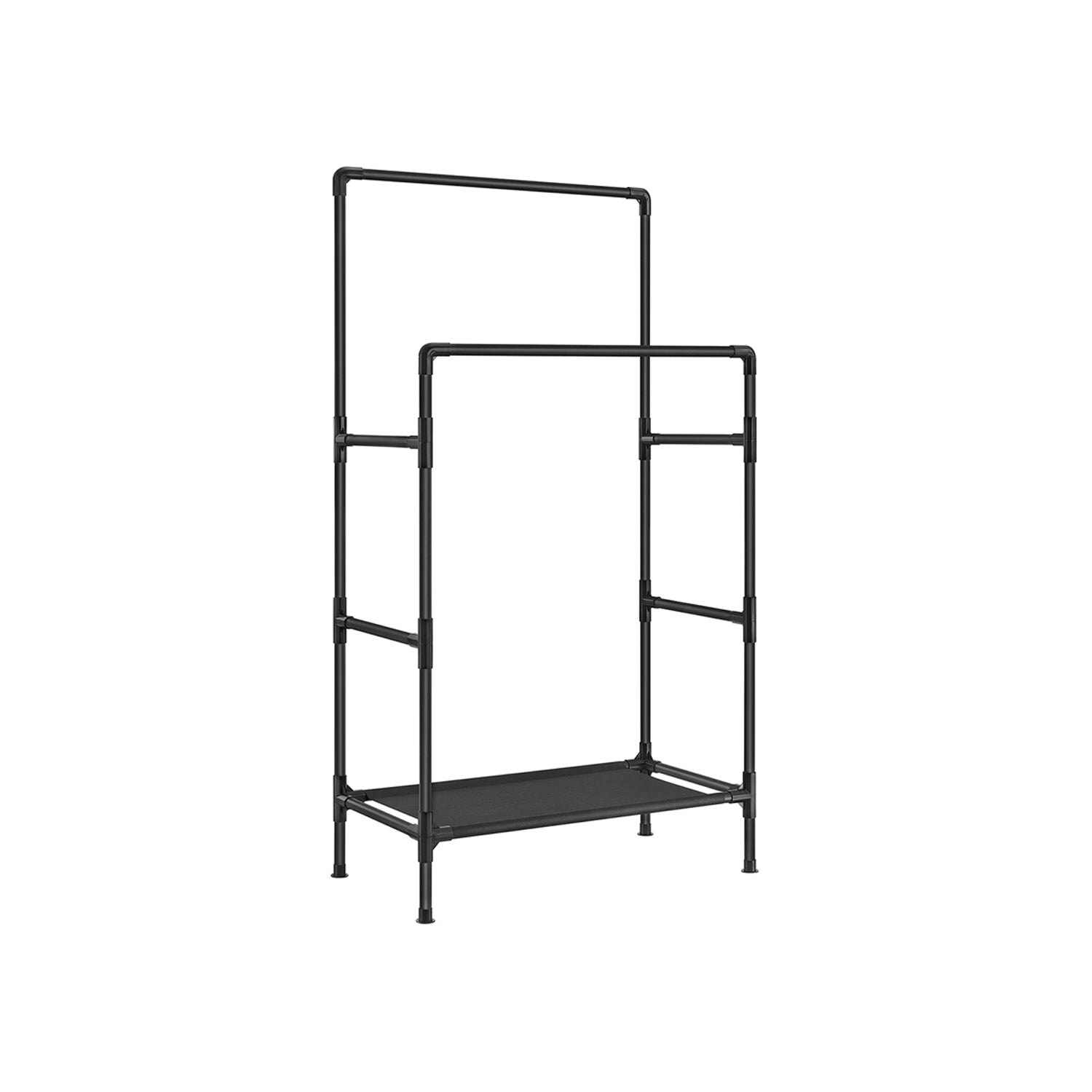 Metal clothing rack, easy to assemble, white