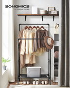 Metal clothing rack, easy to assemble, white