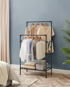 Metal clothing rack, easy to assemble, white