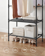 Metal clothing rack, easy to assemble, white