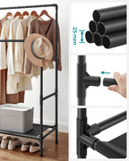 Metal clothing rack, easy to assemble, white