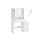 Dresser with LED lighting-Modern-Cloud White