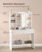 Dressing table - modern - with mirror and drawers