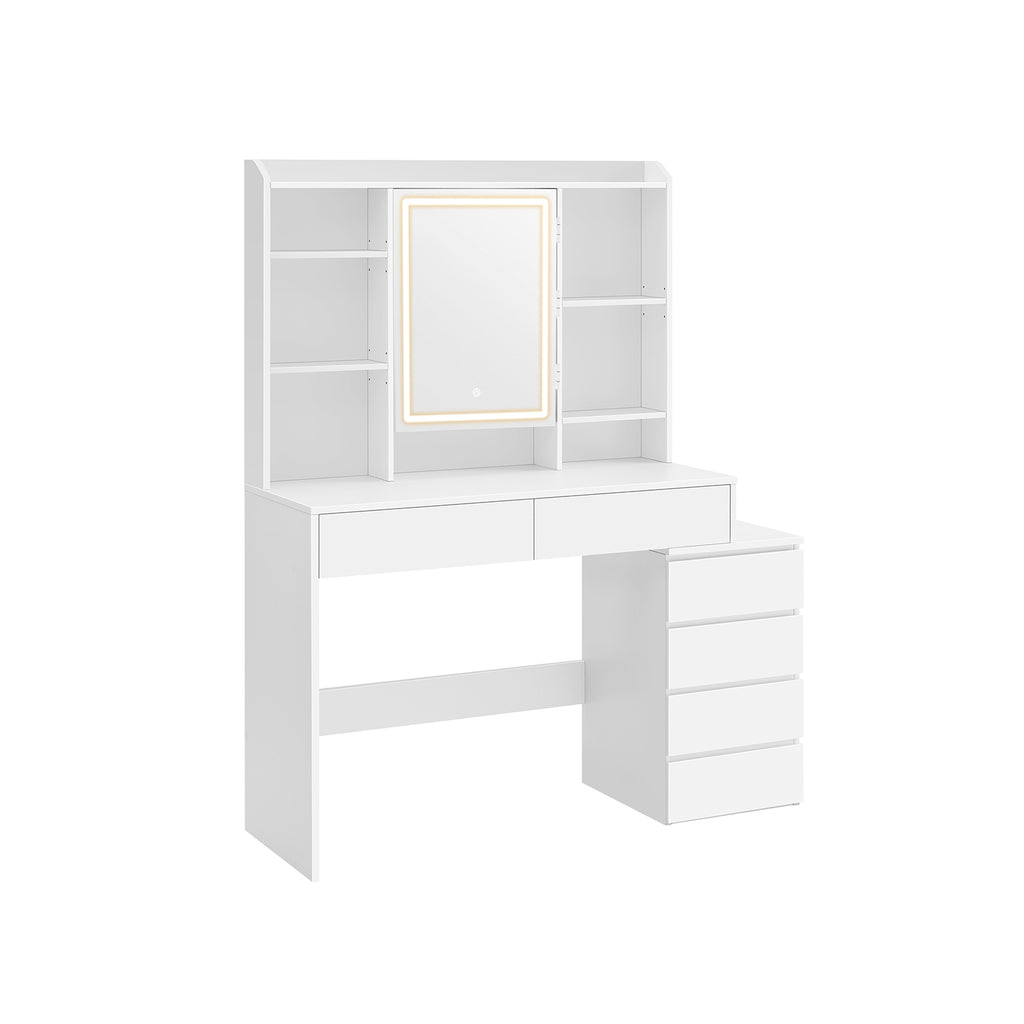 Dresser with LED lighting-Modern-Cloud White