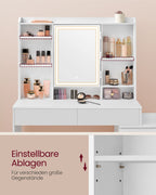 Dresser with LED lighting-Modern-Cloud White