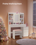 Dresser with LED lighting-Modern-Cloud White