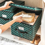 Storage boxes - Set of 3 - With lid - Green