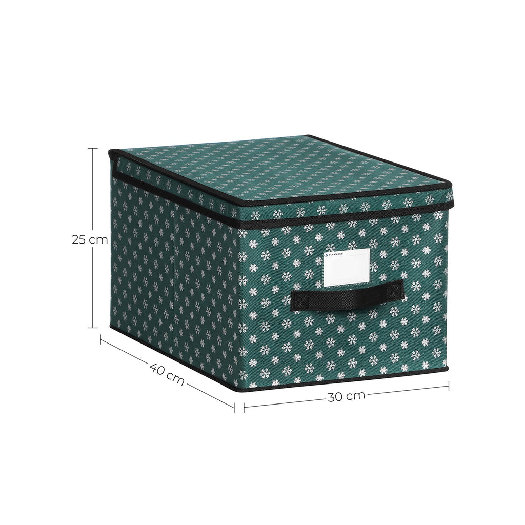 Storage boxes - Set of 3 - With lid - Green