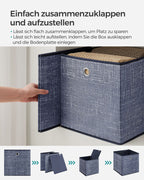 Storage boxes - Set of 6 - Fog blue