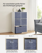 Storage boxes - Set of 6 - Fog blue