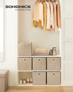 Storage boxes - Set of 6 - Zandbeige