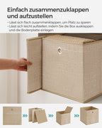 Storage boxes - Set of 6 - Zandbeige