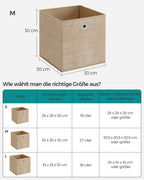 Storage boxes - Set of 6 - Zandbeige