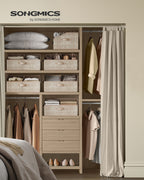Storage boxes set of 6 40 x 30 x 20 cm sand beige