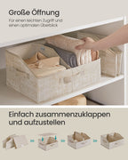 Storage boxes set of 6 40 x 30 x 20 cm sand beige