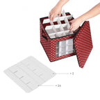 Storage boxes - For Christmas balls - Set of 3 - 64 courses per box - Foldable
