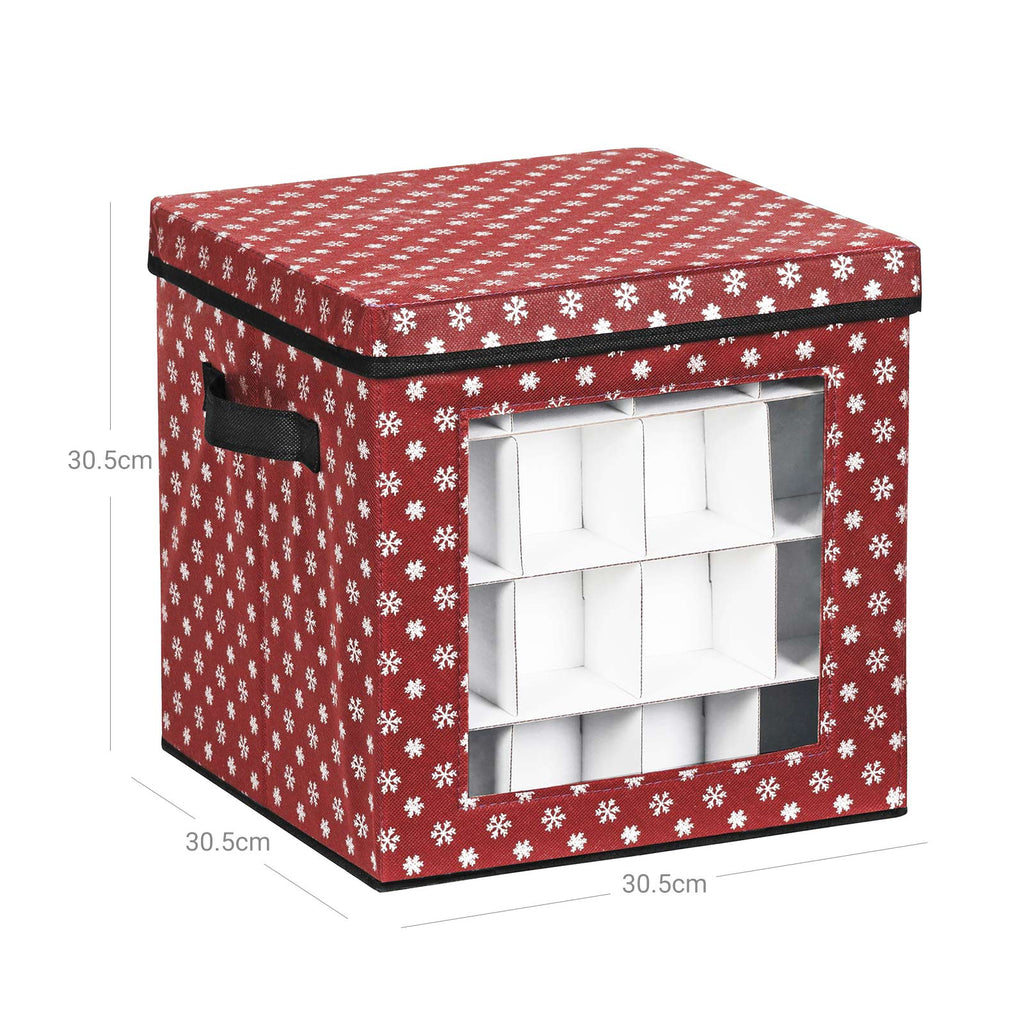 Storage boxes - For Christmas balls - Set of 3 - 64 courses per box - Foldable