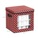 Storage boxes - For Christmas balls - Set of 3 - 64 courses per box - Foldable