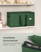 Storage box for Christmas balls with forest green lid
