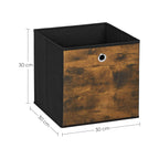 Storage boxes - Storage boxes - Wood look - Set of 6 - Brown
