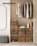 Storage boxes-Set of 6-Vintage Brown-Zwart