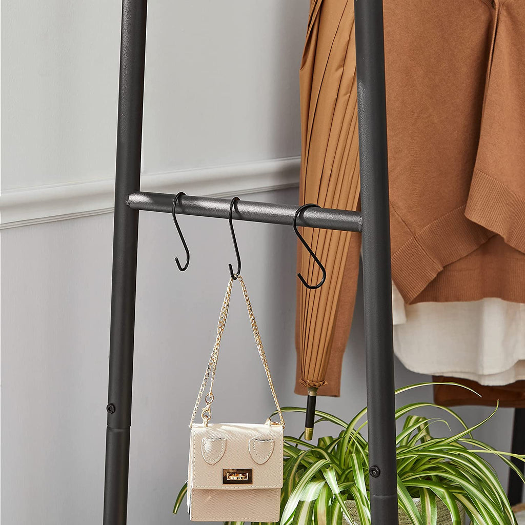 Clothing rack - Coat rack - Wardrobe - 2 shelves - Steel frame - Brown/Black
