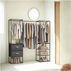 Clothing rack - 2 drawers - Ebony black