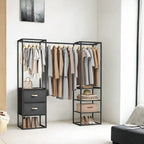 Clothing rack - 2 drawers - Ebony black