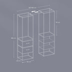 Clothing rack - 2 drawers - Ebony black