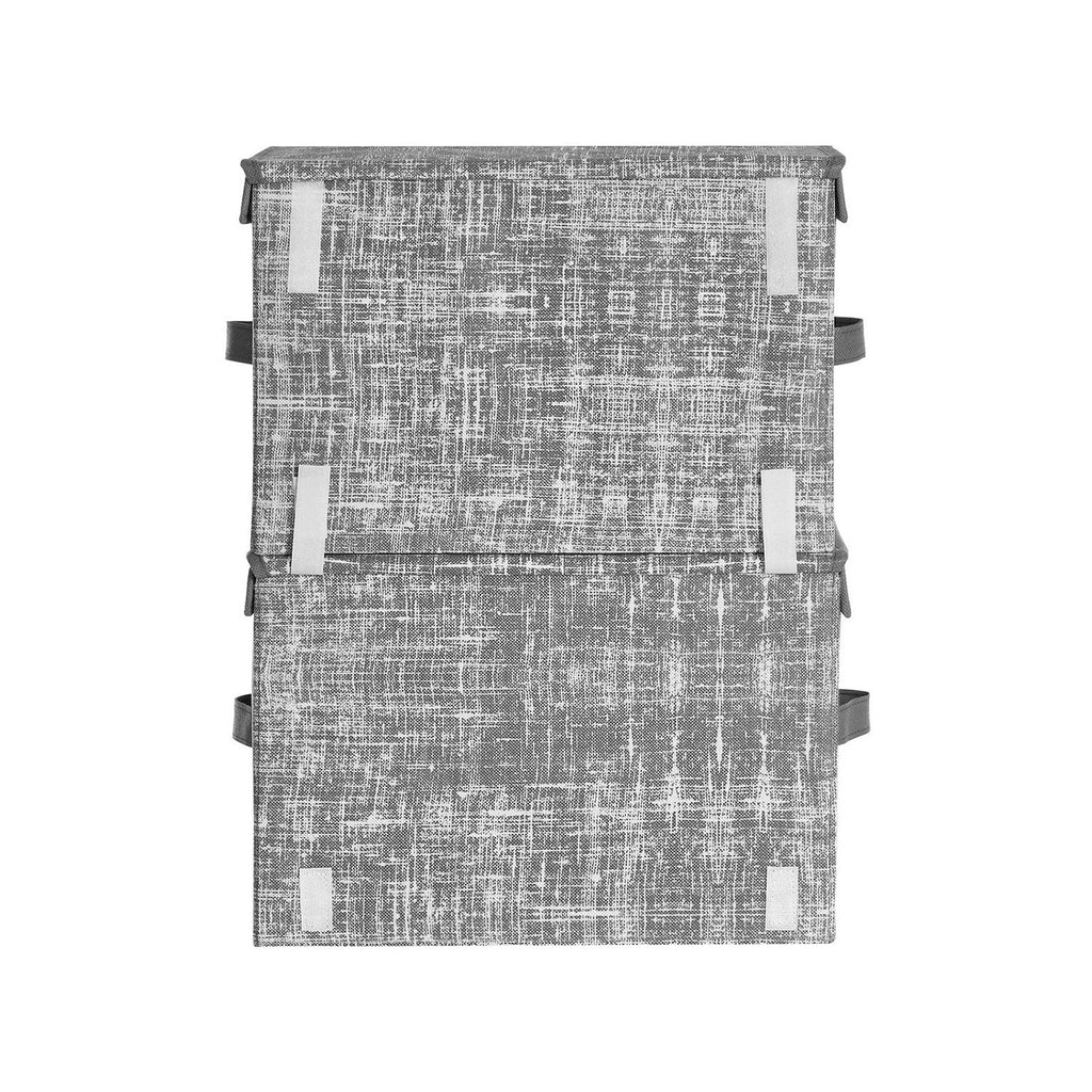 Storage boxes - Fabric boxes - Stackable - Set of 2 - Gray