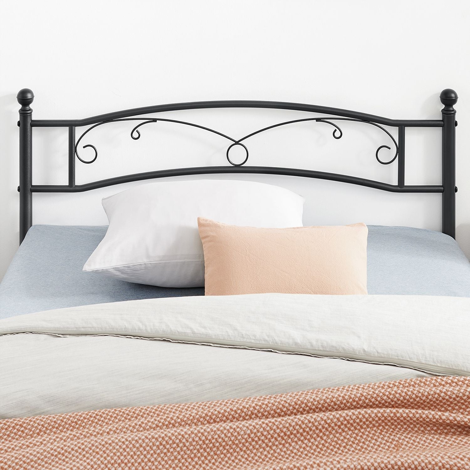 Double bed - Metal bed frame - 140 x 200 cm - Black