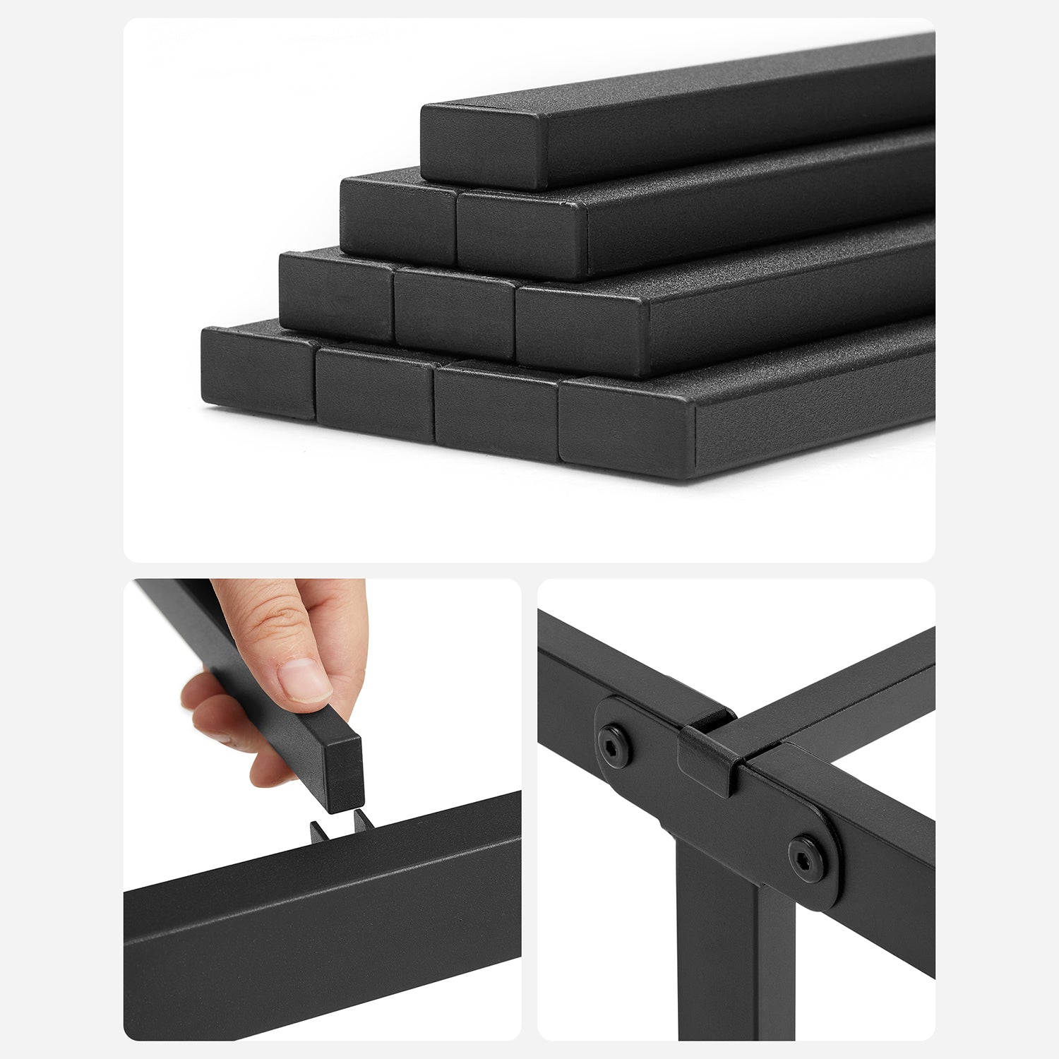 Double bed - Metal bed frame - 140 x 200 cm - Black