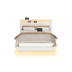 Bedframe 140 × 200 cm-with LED lighting and USB charging station