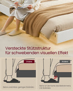 Bedframe 160 × 200 cm-with LED lighting and USB charging station