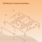 Bedframe - 160 x 200 cm, sturdy metal frame