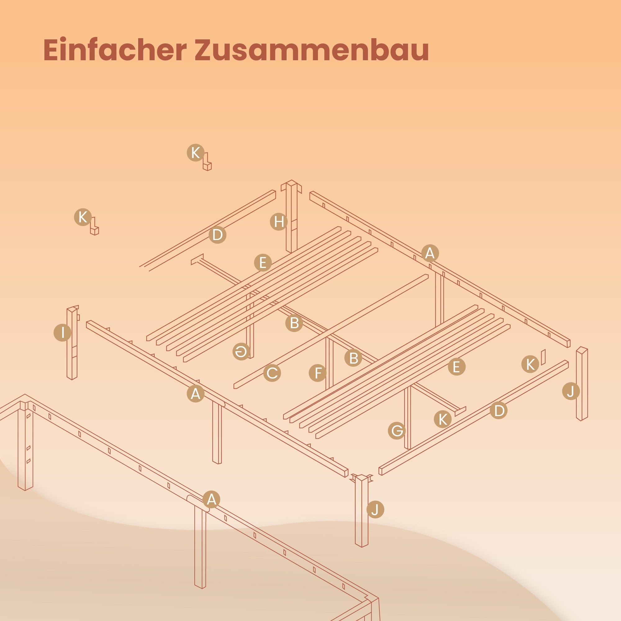 Bedframe - 160 x 200 cm, sturdy metal frame