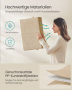 Storage boxes set of 3 50 x 30 x 30 cm sand beige