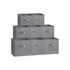Storage boxes set of 8 of the fabric 30 x 30 x 30 cm