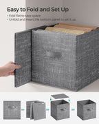 Storage boxes set of 8 of the fabric 30 x 30 x 30 cm