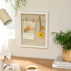 Shadow Box - DIY photo frame - with clothes pegs and pins