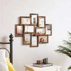 Photo frame - Collage - For 10 photos - Vintage Brown
