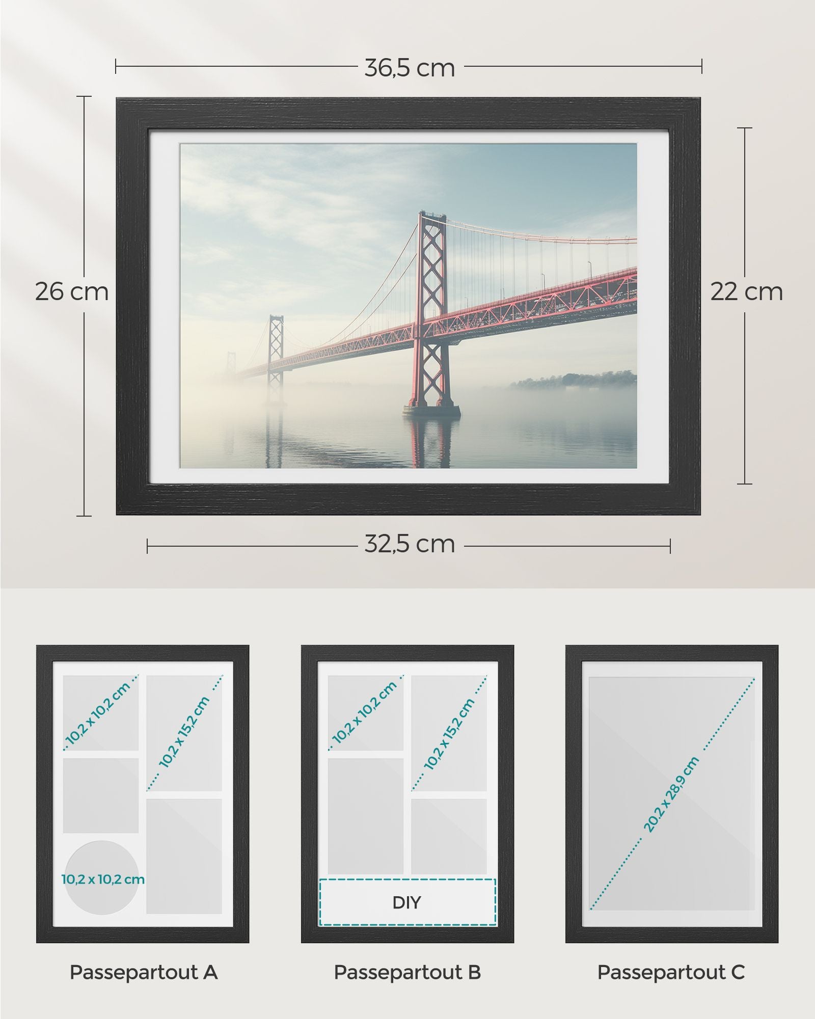 Photo frame - A4 - For several photos - Aszwart