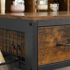 Make -up table - dressing table - Cosmetic table - 3 drawers - With mirror and stool - Brown Black