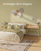 Dressing table with mirror and loading in boho style