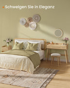 Dressing table with mirror and loading in boho style