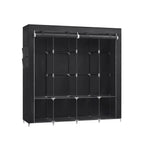 Linen cupboard - Fabric wardrobe - 45 x 170 x 167 cm - With shelves - Black