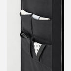 Linen cupboard - Fabric wardrobe - 45 x 170 x 167 cm - With shelves - Black