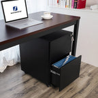 Ladeblok - Mobile chest of drawers with lock - 3 drawers - Office cabinet - Black